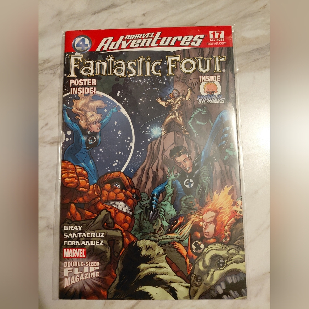 Marvel Adventures Fantastic Four Comic with Blue and Green Accents PREVIEW